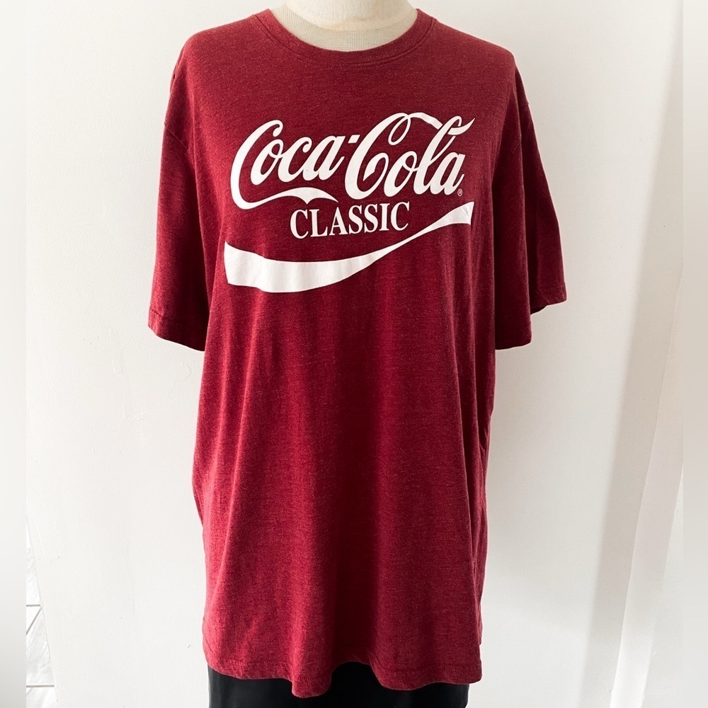 Vintage Coca-Cola Classic Heather Red Graphic Tee XL - Picture 5 of 8